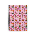 Cute ghosts and bows fall themed spiral notebook