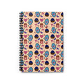 Patterned Spiral Notebook — Cute faith based and blueberries & bows notebook