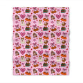 cute pink fall themed girly ghosts and pumpkins THROW BLANKET